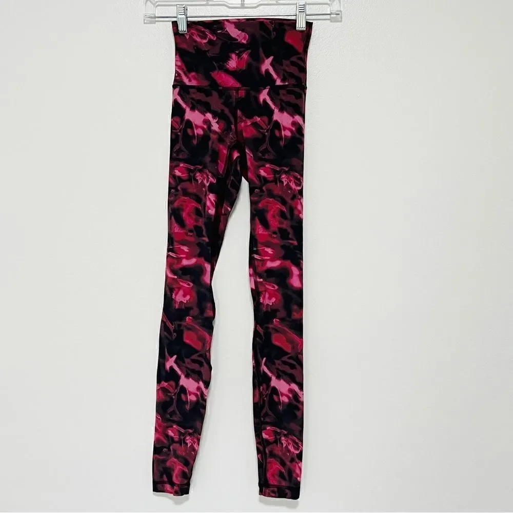 Lululemon Align High Rise 28” Pant Legging 0 Intensity Pink Blossom Multi $118
